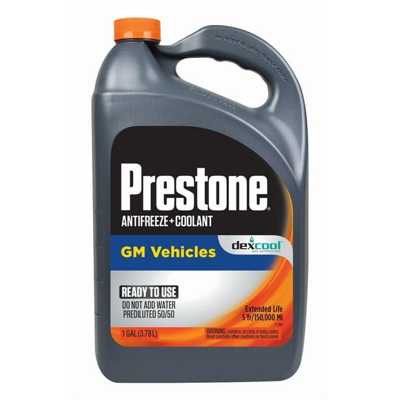 Prestone Liquide de Refroidissement Moteur AF850/2F DEX-COOL; Prédilué 50-50; Bidon de 1 Gallon; Simple