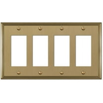 Open Box Amerelle 77R4BZ Moderne Wallplate 4 Rocker Cast Metal Brushed Bronze 1-Pack