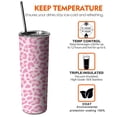 thumbnail image 7 of 20 Oz Leopard Tumbler Black Stainless Steel Skinny Insulated Coffee Cup with Lid and Straw for Cold Hot Drinks, 7 of 7