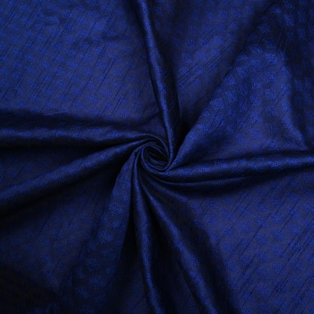 eloria Damask Embroidered Brocade Jacquard Sewing Apparel Making Fabric by the Yard Kurta Dress Apparel Cloth, Color: Royal Blue