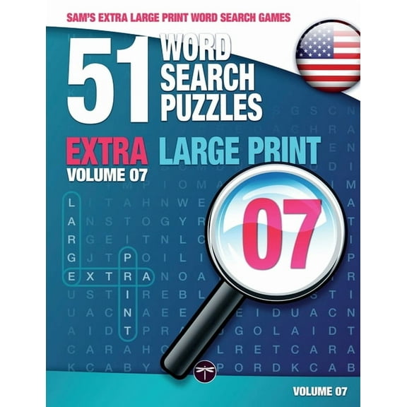Sam's Extra Large-Print Word Search Sam's Extra Large-Print Word Search Games: 51 Word Search Puzzles, Volume 7: Brain-stimulating puzzle activities fo, Book 7, (Paperback)