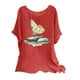 thumbnail image 1 of Vestidos Casuales Para Mujer, Blusas De Mujer De Moda Camisetas estampadas de moda para mujer, blusas casuales de lino holgadas de manga corta con cuello redondo y raglán, 1 of 7