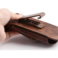 thumbnail image 4 of Brown Leather Belt Clip Holster Case w/ 2 Credit Cards Slot (Also fit Phone w/Slim or Ultra Thin case on) for Samsung Galaxy A53 5G, 4 of 6