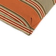 thumbnail image 4 of Jordan Manufacturing Sunbrella 44" x 22" Passage Poppy Multicolor Stripe Rectangular Outdoor Chair Cushion with Ties and Hanger Loop, 4 of 12