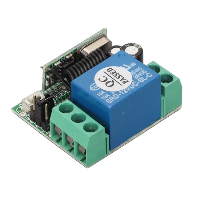 Télécommande Relais, Technologie de Codage de Code d'Apprentissage Interrupteur Relais 12V à Verrouillage Automatique pour Contrôle d'Accès pour Contrôle Industriel