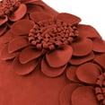 thumbnail image 5 of JWH 3D Handmade Decorative Suede Flower Throw Pillow Covers for Modern Decoration and Gift 12x20inch Rust Red, 5 of 7