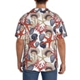 thumbnail image 3 of Uemuo Starfish Shell Pattern Cotton Linen Short Sleeve Shirts,Casual Lightweight Button Down Shirts,Vacation Beach Summer Tops-XX-Large, 3 of 7