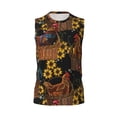 thumbnail image 6 of Lsque Embroidery Chicken Rooster Print Men's Cotton Blend Sleeveless Muscle Shirts (S-3XL)- Moisture Wicking, Odor Protection, UPF 30+,X-Large, 6 of 8