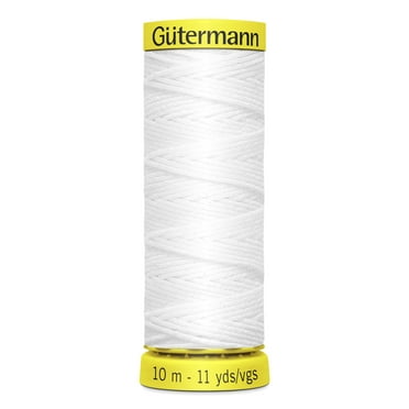 Gutermann Elastic White Thread, 11 Yd.