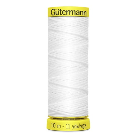 UPC: 0077780014312 | Gutermann Elastic White Thread 11 Yd.