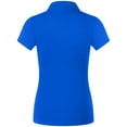 thumbnail image 2 of 2Luver, Women's, Short Sleeve 3 Button Collared Polo Shirt, Royal Blue, M, 2 of 2