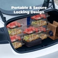 thumbnail image 4 of Fit Meal Prep 25 Pack 9” x 5.5” x 3.6” Clear Hinged Plastic Containers, Clamshell Take Out Containers, Bakery To Go Disposable Plastic Container, Ideal for Cake Cookie Pastry Bread Fruit Sandwiches, 4 of 7