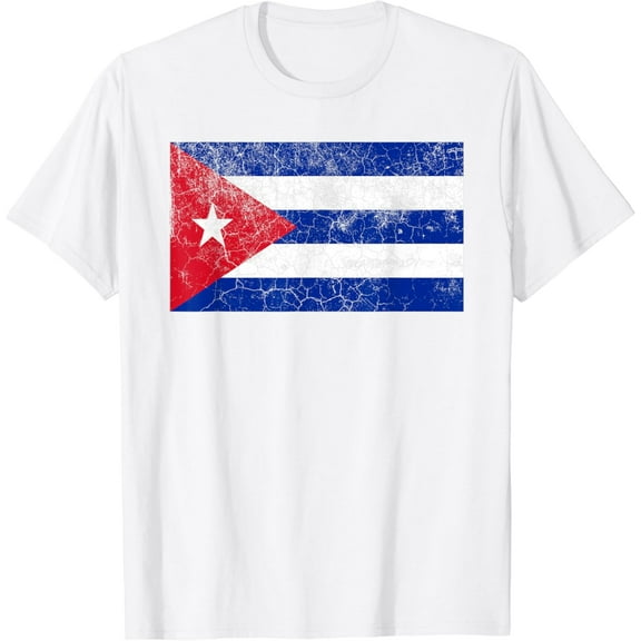 Cuban Flag T Shirt Cuba Vintage Pride Men Women Kids Gift T-Shirt