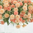 thumbnail image 4 of Flor de clavel artificial oficina en casa decoración floral fiesta de boda tela de seda ramo de flores falsas, café ligero 4 Piezas Sweethay HA6616-05B*4, 4 of 5