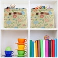 thumbnail image 6 of Yayeee Canvas Storage Basket with Handles for Shelves Fabric Bins Closet Organizer, Colorful Flower, 6 of 8