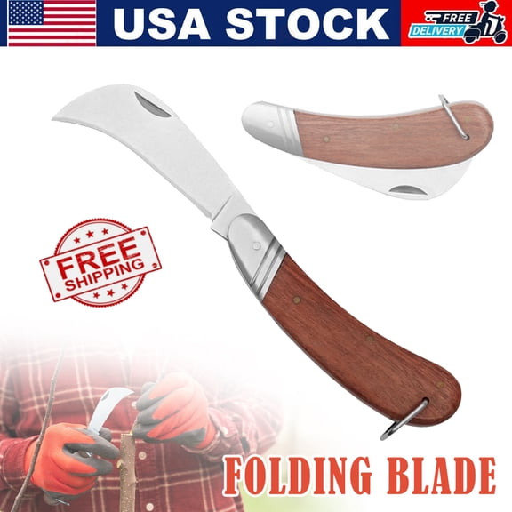 Linsen-outdoors Folding Pocket Pruning & Grafting Knife For Garden Grafting Knife MultiCutting Weeding Tool