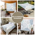 thumbnail image 6 of Blue Aqua Grey Coastal Tapestry for Bedroom Wall Hanging Tapestry, Summer Beach Coral Shell Starfish Ceiling Backdrop Tapestries Poster Blanket Wall Decor for Teens Room Living Room Dorm 59" x 79", 6 of 8