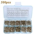 thumbnail image 1 of Lefu 500pcs/Set Insert Embedment Nuts Injection Molding Brass Knurled Nut Kit, 1 of 9
