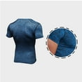 thumbnail image 4 of Short Sleeve Shirts for Men, Mens Workout Shirts Lightweight Sport Gym Training Bodybuilding Tops Breathable Moisture Wicking Quick Dry Athletic Tees, 4 of 8