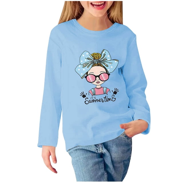 Birdeem Robe de Fille Fleurie Imprimée Col Rond Chandail pour Filles Chandail à Capuchon pour Enfants Haut Brodé Fleur