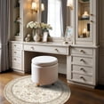 thumbnail image 3 of Round Rug 4Ft Washable for Bedroom: 4X4 Area Rugs Circle for Entryway Super Soft Distressed Oriental Rug with Non-Slip Backing Farmhouse Rug Low Pile Thin Stain Resistant Indoor Carpet 4' Round Ivory, 3 of 8