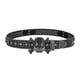 thumbnail image 2 of Black 115cm Rhinestone Skull belt men shiny fashion belt punk fashion studded belt jeans pants jacket, 2 of 2