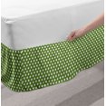 thumbnail image 2 of Green Bed Skirt, White Polka Dots on Green Backdrop Classic Simplistic Pattern Design Print, Elastic Bedskirt Dust Ruffle Wrap Around for Bedding Decor, 4 Sizes, Olive Green and White, by Ambesonne, 2 of 2