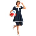 thumbnail image 1 of Disfraz de traje de baño victoriano para mujer, azul marino, 1 of 7