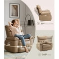 thumbnail image 7 of Oversized Recliner Chairs with Heat and Massage - 360°Swivel Lazy Boy Recliner Chair for Adults-Manual Rocking Chair with Remote Control for Living Rooms,Bedrooms and Nurseries, 7 of 7