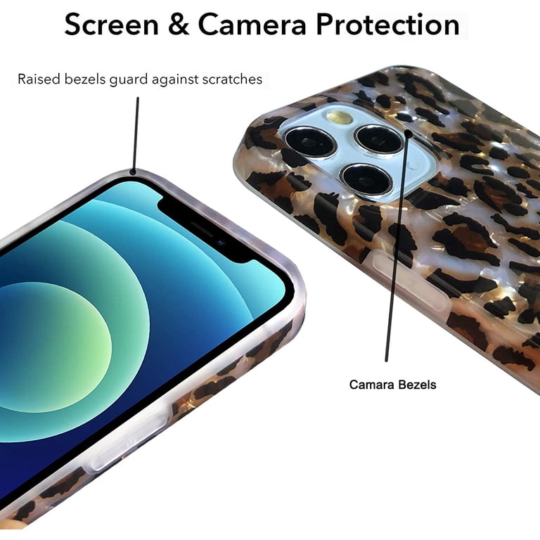 Custodia con stampa leopardata azzurra: elegante cover personalizzata per dispositivi iPhone, Samsung e Pixel - Italia