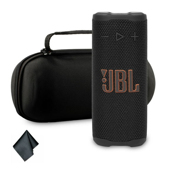 JBL Grip Portable Bluetooth Speaker Black (JBLGRIPBK) – IP68 Waterproof & Dustproof | Bluetooth 5.4 | AI Sound Boost | 14-Hour Battery | Includes Carrying Case & Cleaning Cloth