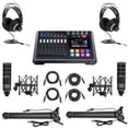 thumbnail image 2 of Mixcast 4 Podcast Station, Bundle with 2x Turnstile Audio TAP500 Broadcast Microphones and 2x H&A Broadcast Arm, 2 of 9