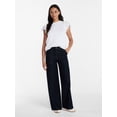 thumbnail image 2 of Time and Tru Women's Wide Leg Utility Trousers, 31" Inseam, Sizes 0-20, 2 of 5