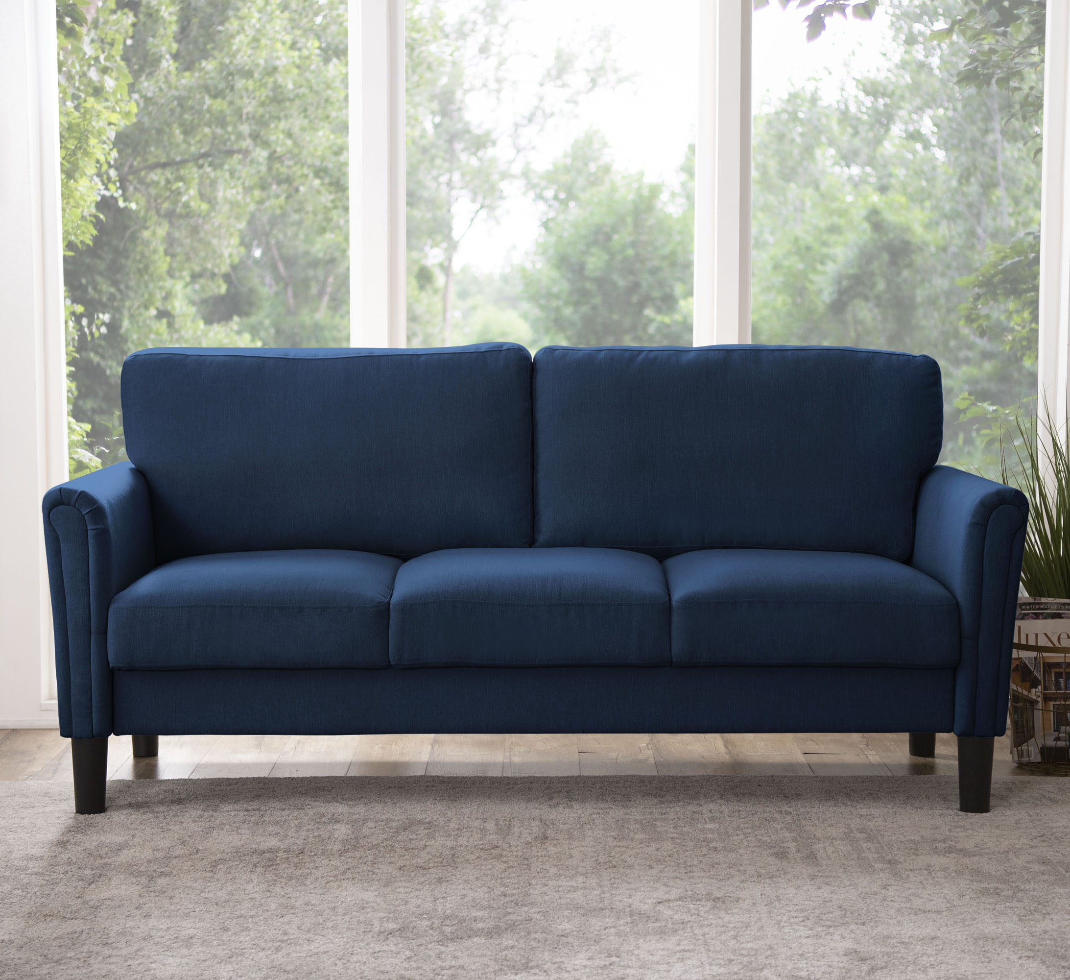 Taylor Fabric Sofa, Navy Blue
