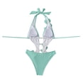 thumbnail image 3 of Traje de baño de 2 piezas para mujer, trajes de baño para mujer, bikini de dos piezas con espalda descubierta y vendaje, conjunto de ropa de playa para mujer, 3 of 4