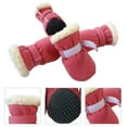 thumbnail image 6 of 4pcs Warm Pet Dog Cat Shoes Dog Boots Winter Puppy Cat Rain Snow Booties Footwear for Small Dogs Chihuahua Pug, 6 of 10