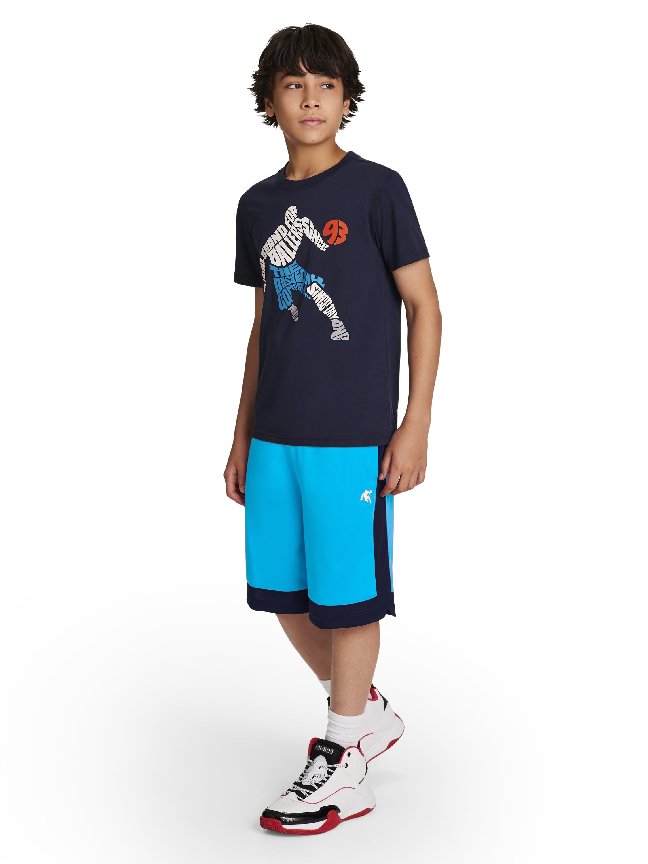 AND1 Boy's Athletic 2-Pack Basketball Short, Sizes 4-18