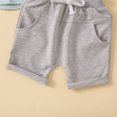 thumbnail image 5 of Utoimkio Toddler Baby Boys Summer Clothes Short Sleeve Striped Print T-Shirt Tops+Short Pants Two Piece Summer Outfit Set, 5 of 9