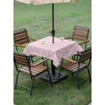 thumbnail image 4 of Outdoor Tablecloth with Umbrella Hole for Patio/Picnic/Party/Camping, Pink Branches Waterproof Table Cloth Square Cover Washable, Vintage Art Farmhouse (54"x 54"), 4 of 8