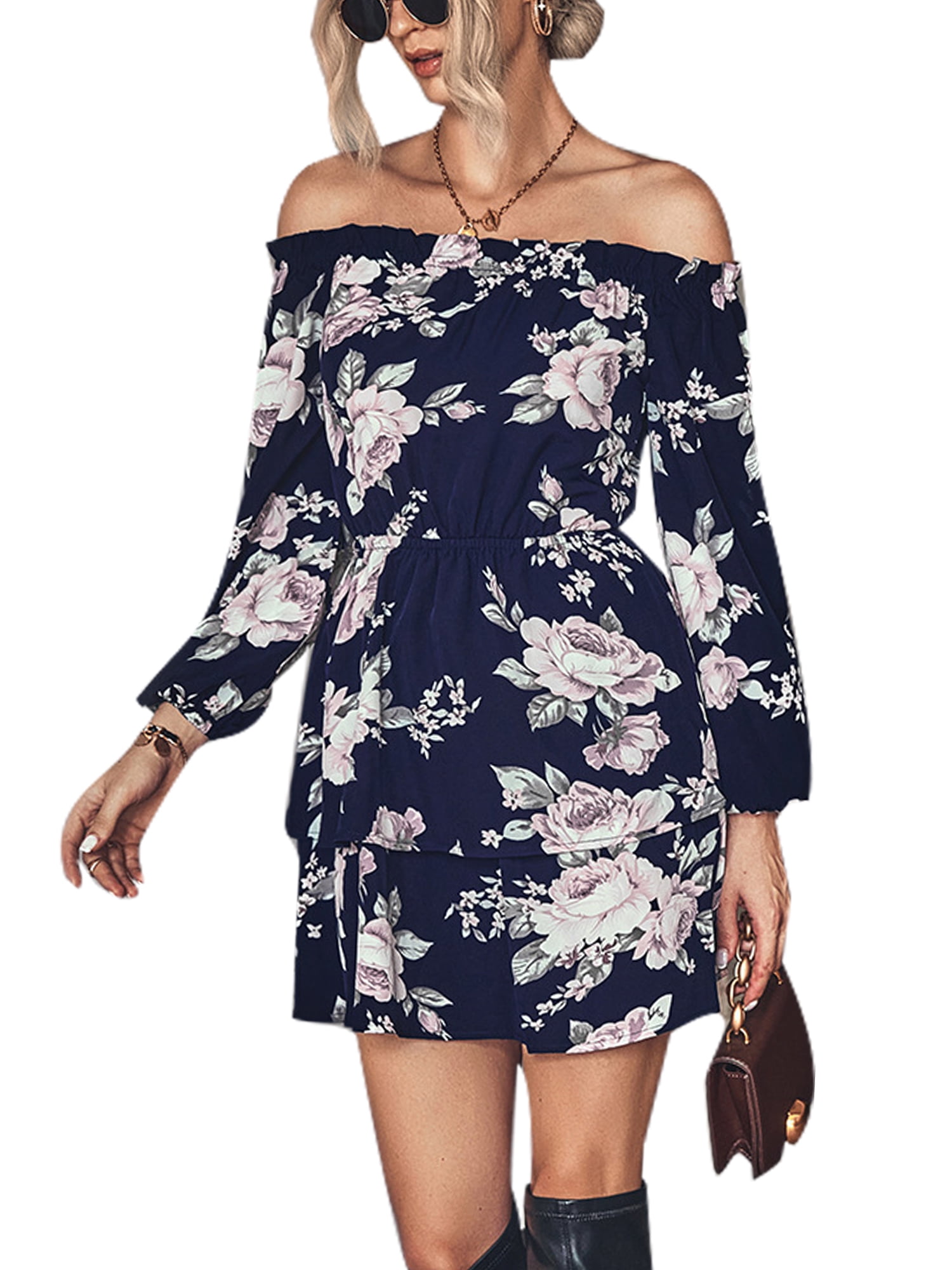 Bellella Ladies Sexy Mini Dresses Long 