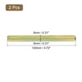 thumbnail image 2 of 2Pack Door Knob Spindle, 120mm Long Door Spindle Replacement Door Handle Parts, Gold, 2 of 6