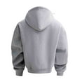 thumbnail image 4 of Momasggi Big and Tall Zip Up Hoodies for Men Trendy Color Block Hooded Jackets Casual Drawstring Long Sleeve Sweatshirt with Zipper Pockets Gray 4XL, 4 of 4
