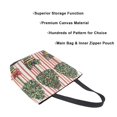 thumbnail image 3 of FORMRS Womens Canvas Tote Bag with Zipper Inner Pocket Shoulder Handbag, Stripes Trees, 3 of 7