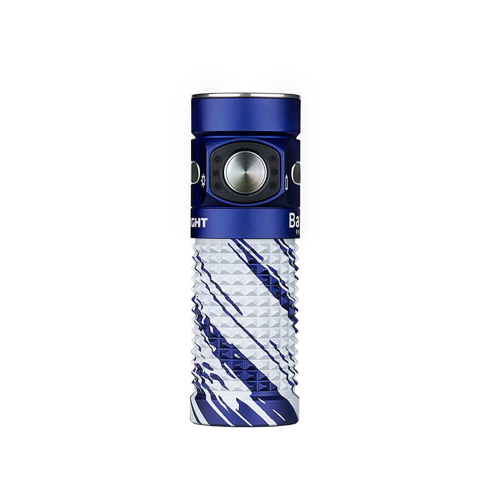 OLIGHT Baton4 Rechargeable EDC Flashlight, Bright LED Flashlight 1300 Lumens with Charging Cable, IPX8 Waterproof, 6 Adjustable Modes Handheld Light for Home, Camping, and Emergencies （Arctic Flame）