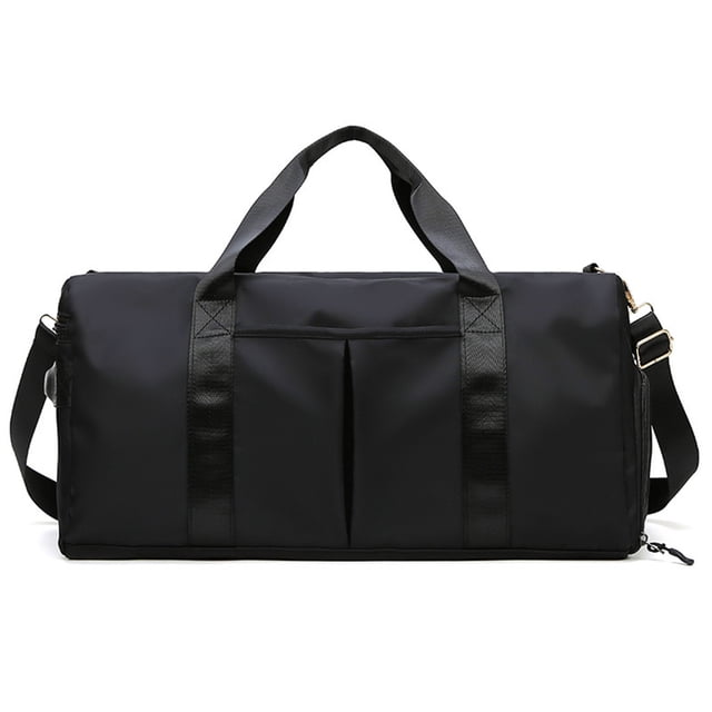 Sac de Sport Gym, Grande Capacité Imperméable et Résistant pour Voyage et Activités Extérieures, Orange Vif avec Séparateur Humide-Sec et Bretelles Réglables