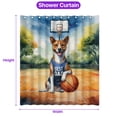 thumbnail image 5 of Happy Father's Day Basenji Playing Basketball with Best Dad Jersey Shower Curtain African Barkless Dog Lover Waterproof Bathroom Bathtub Curtain - 13006, 5 of 5