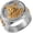 Gold&Sliver, variant on St. Michael San Miguel The Great Protector Archangel Defeating Satan Figurine Stainless Steel Amulet Ring