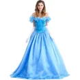 thumbnail image 2 of Vestido clásico de princesa Cenicienta para mujer y niña, vestido largo Sexy de palacio de cuento de hadas para adulto, disfraz de fantasía para actuación de fiesta, 2 of 4