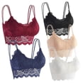 thumbnail image 1 of Lace Bras Women Bandeau Bras for Daily Wear Nylon and Lace Breathable Supportive 5Pcs, 1 of 3