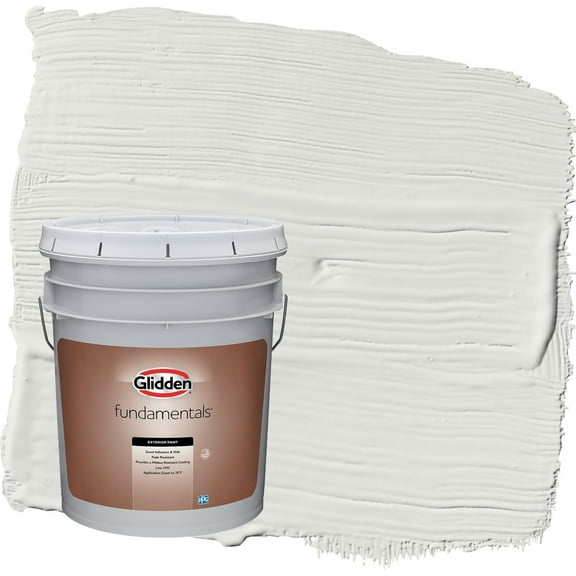 Glidden Fundamentals Tundra Frost / Grey Flat Exterior Paint, 5 Gallon